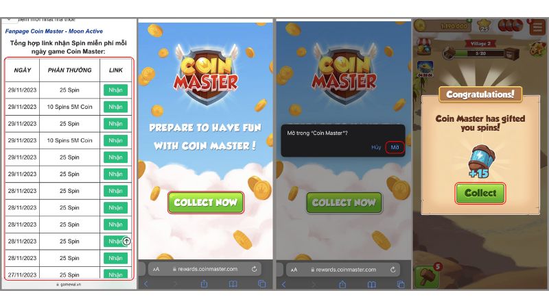 Các cách nhận Spin, code Coin Master tháng 6/2024