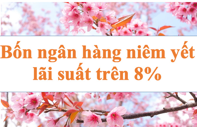 Lãi suất ngân hàng hôm nay 23.7: Bốn ngân hàng trên mốc 8%