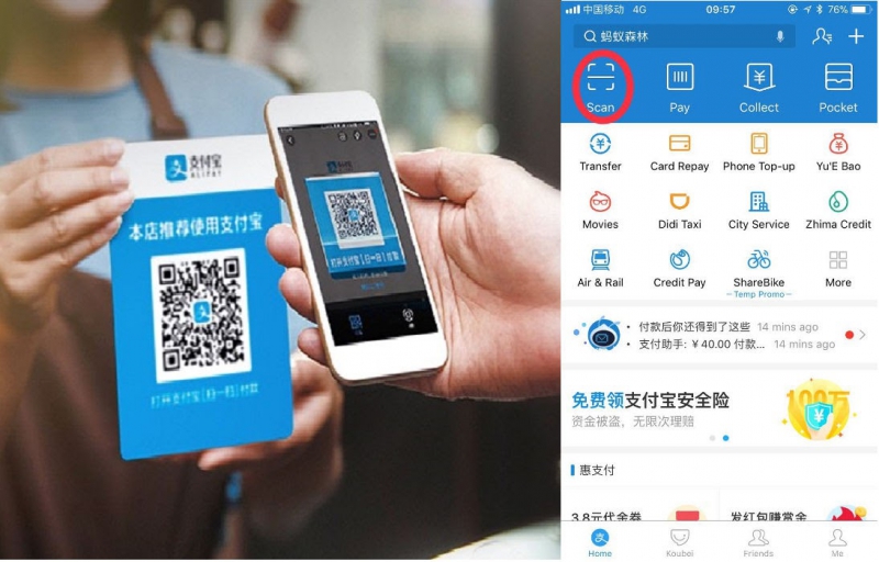 Dịch vụ đổi tiền, chuyển tiền Trung Quốc sang tiền Việt Nam, nạp tiền ví Alipay