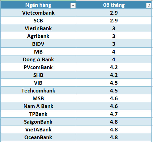 Lãi suất ngân hàng hôm nay 5.8: Kỳ hạn 12 tháng cao nhất 9,5%