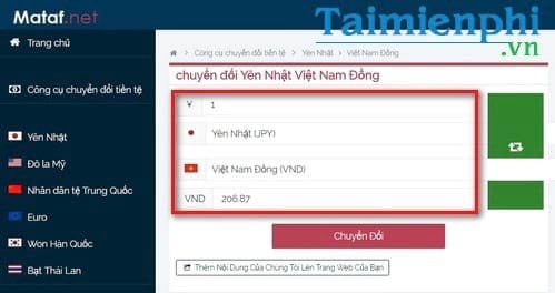 Quy đổi Yên sang VNĐ, 1 đơn vị Yen JPY, 1.000 Yen, 1 triệu Yen Nhật tương ứng với bao nhiêu tiền Việt Nam VND