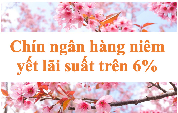 Lãi suất ngân hàng hôm nay 6.8: Chín ngân hàng trên mốc 6%