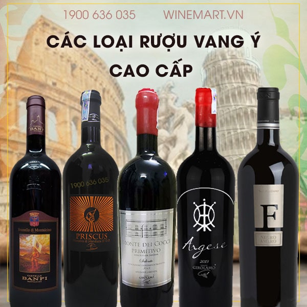 Rượu vang Ý cao cấp, nhập chính hãng