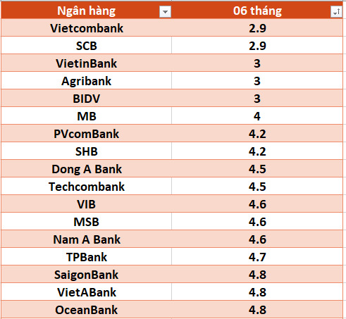 Lãi suất ngân hàng hôm nay 17.8: Tám ngân hàng trên mốc 6%