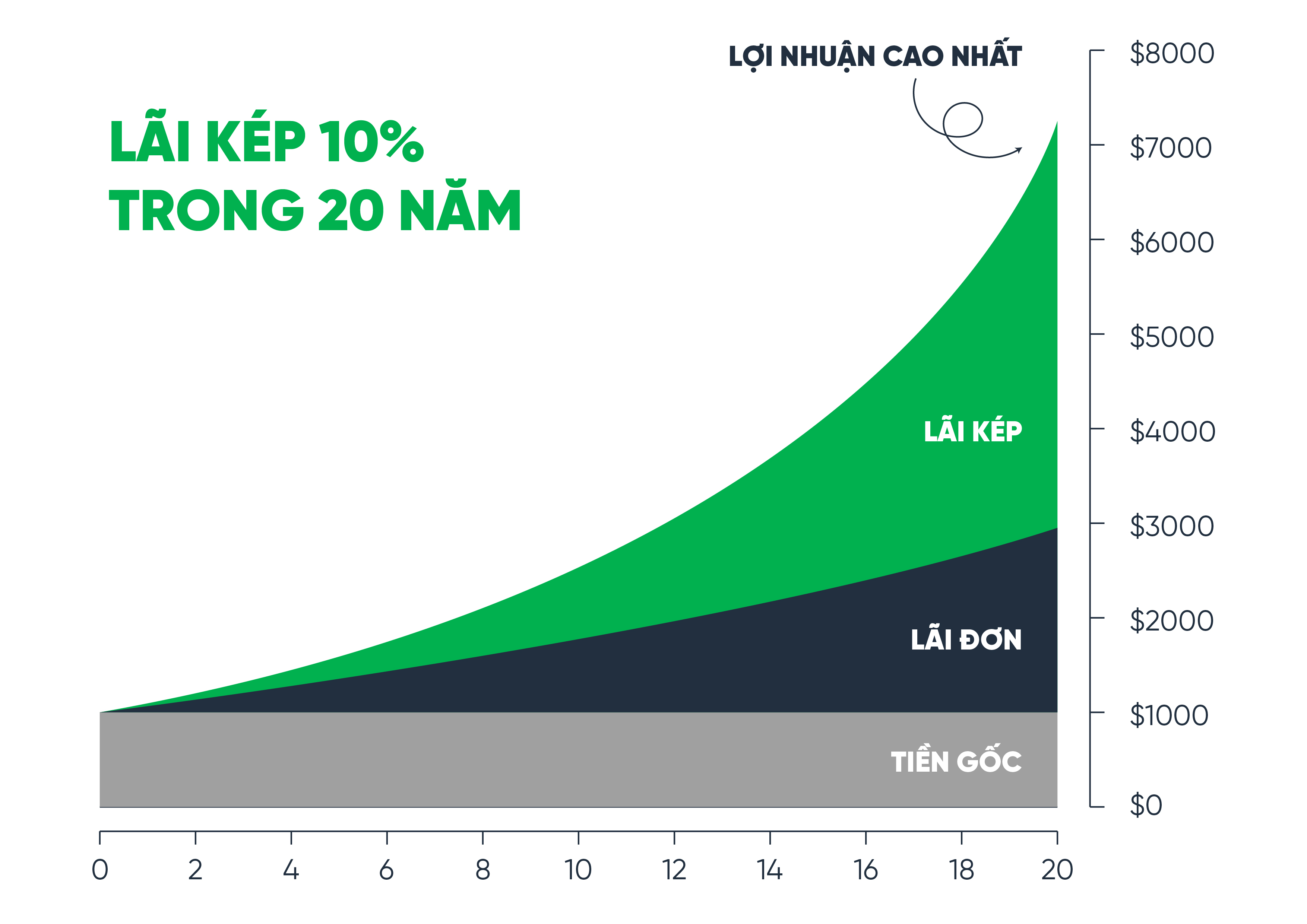 Công cụ tính Lãi Kép, Giá trị tiền gửi, Lợi nhuận đầu tư Miễn Phí