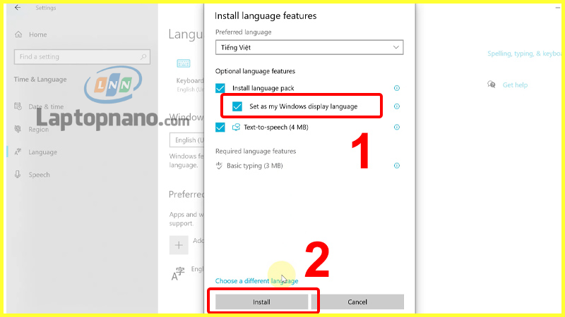 Hướng dẫn cách cài đặt ngôn ngữ tiếng việt cho máy tính win 10