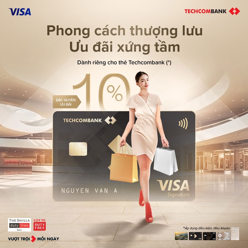 [Cập nhật] Ưu đãi thẻ tín dụng Techcombank Visa Signature