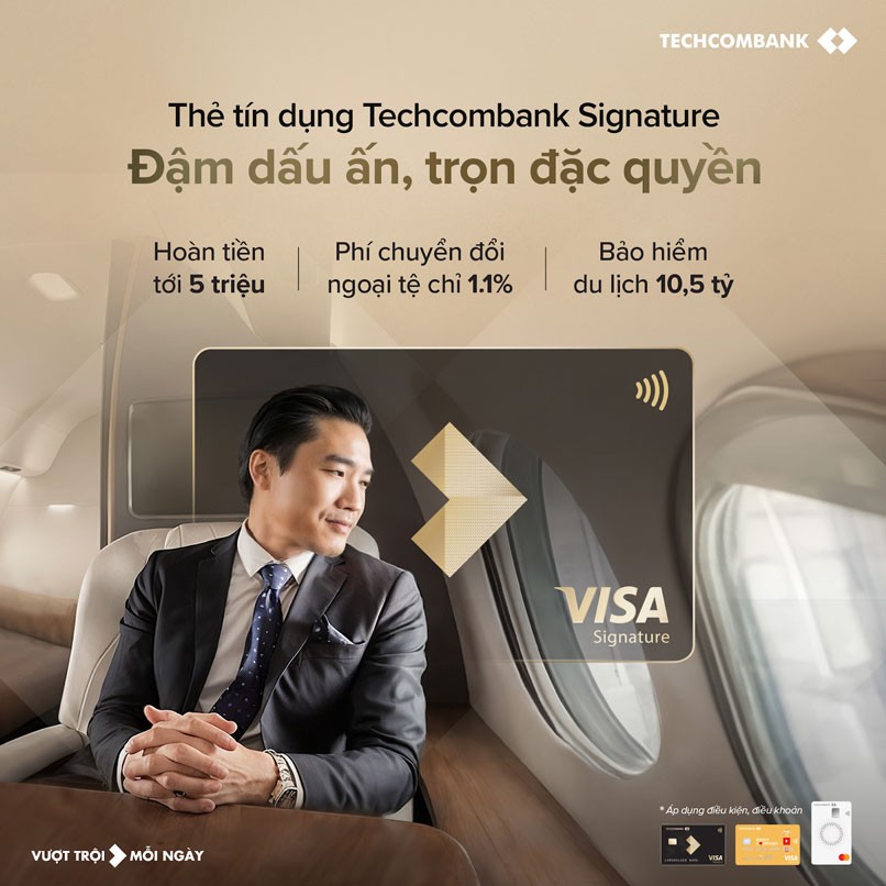 [Cập nhật] Ưu đãi thẻ tín dụng Techcombank Visa Signature