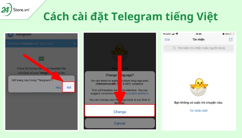 Cách cài tiếng Việt cho Telegram trên điện thoại, máy tính ĐƠN GIẢN