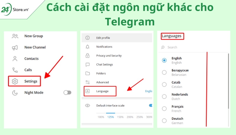 Cách cài tiếng Việt cho Telegram trên điện thoại, máy tính ĐƠN GIẢN