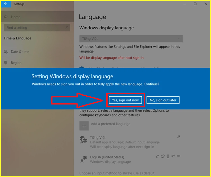 Hướng dẫn cách cài đặt ngôn ngữ tiếng việt cho máy tính win 10