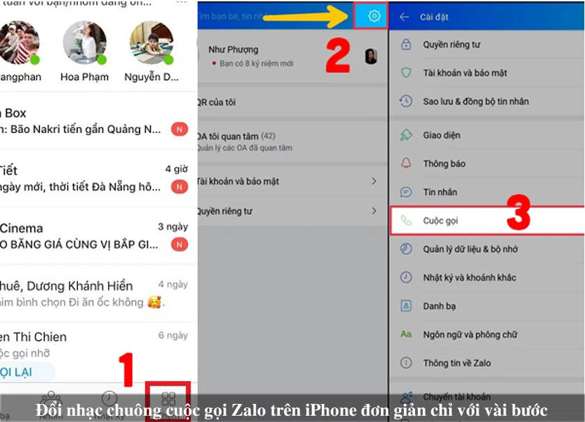 Thay đổi nhạc chuông Zalo gọi đến chi tiết trên iPhone, Android