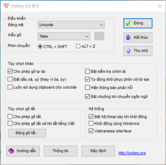 UniKey 4.6 RC2 Build 230919 Bộ gõ tiếng Việt trên Windows phổ biến nhất