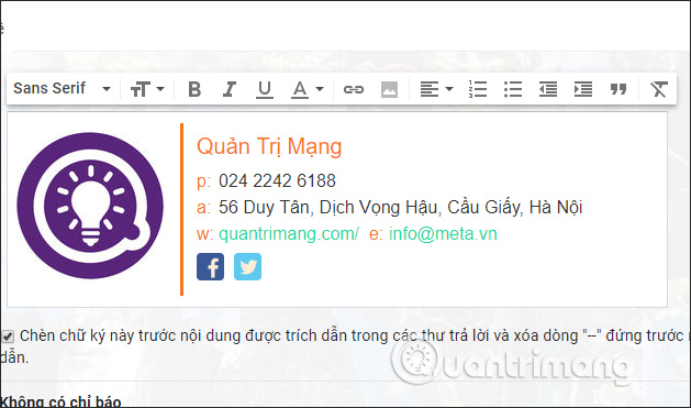 Hướng dẫn tạo chữ ký Gmail chuyên nghiệp