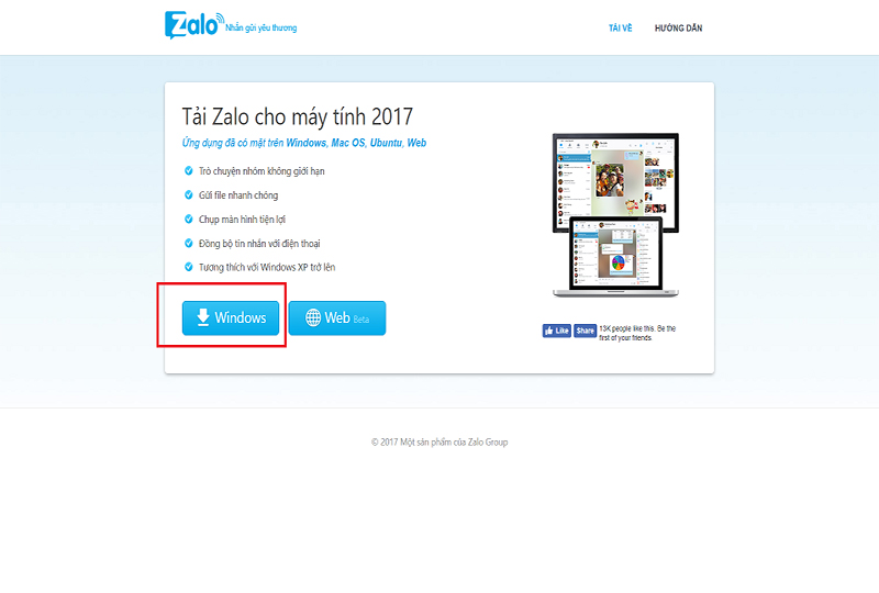 Cách tải Zalo về PC máy tính Laptop