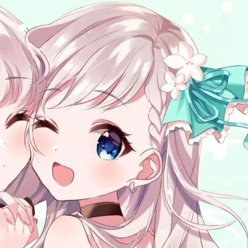 Ảnh đại diện đôi BFF anime, chibi dễ thương phù hợp cho cả nam và nữ