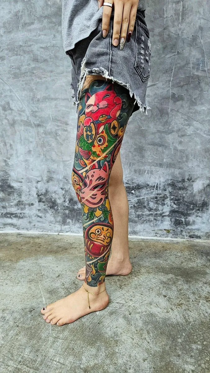 Top 500+ hình xăm full chân cho nam và nữ được chọn lọc - Genztattoo