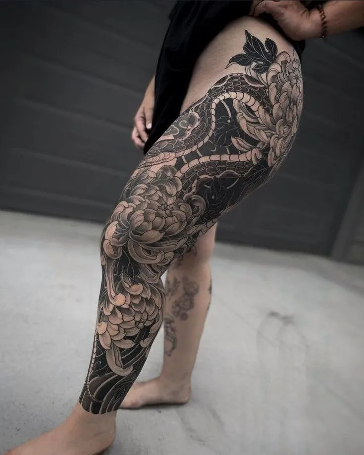 Top 500+ hình xăm full chân cho nam và nữ được chọn lọc - Genztattoo