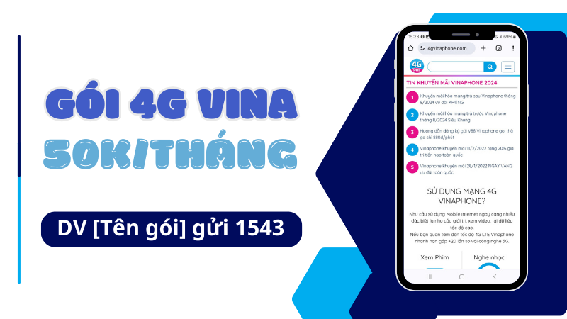 Cách đăng ký 4G Vinaphone 50k/ tháng 888 Siêu tiết kiệm