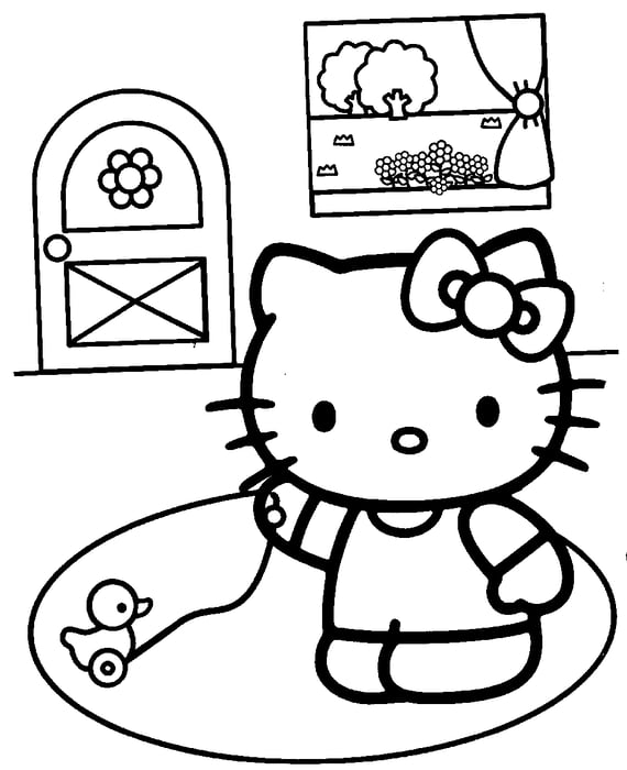 Bộ sưu tập tranh tô màu Hello Kitty đáng yêu