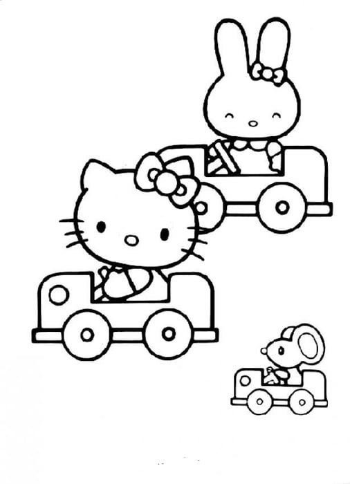 Bộ sưu tập tranh tô màu Hello Kitty đáng yêu