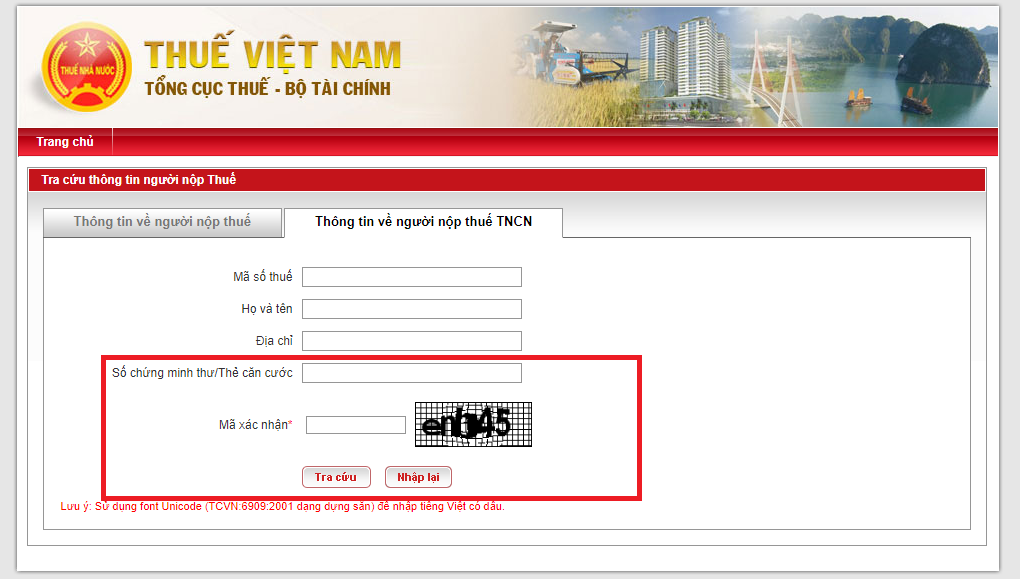 Cách tra cứu mã số thuế cá nhân bằng thẻ căn cước