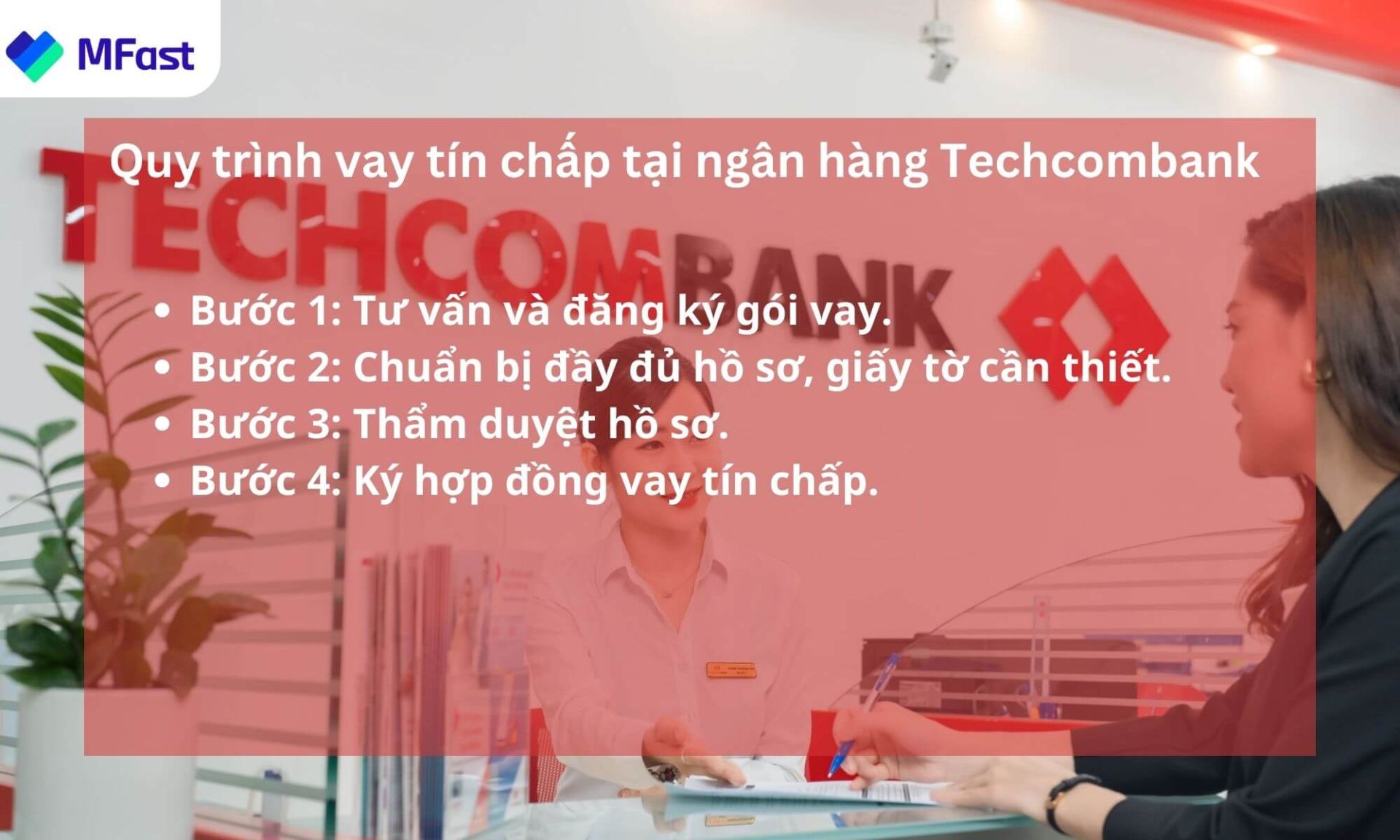 Tìm hiểu vay tín chấp Techcombank từ A - Z, thủ tục, điều kiện, lãi suất và hạn mức vay như thế nào?