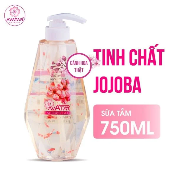 Sữa Tắm Thơm Mịn Da Jojoba Bông Hoa Avatar Jojoba Shower Gel 750ml