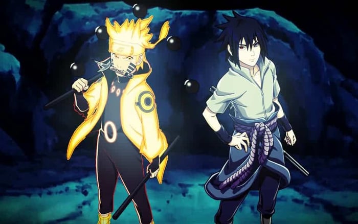 Bức tranh sống động của Naruto và Sasuke