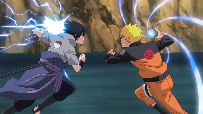 Bức tranh sống động của Naruto và Sasuke