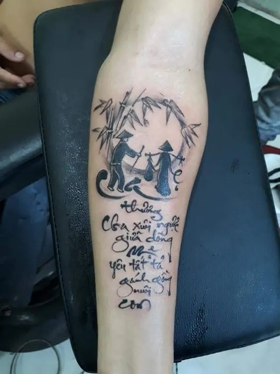 Tổng hợp 888+ hình xăm chữ cha mẹ ý nghĩa, ấn tượng - Genztattoo