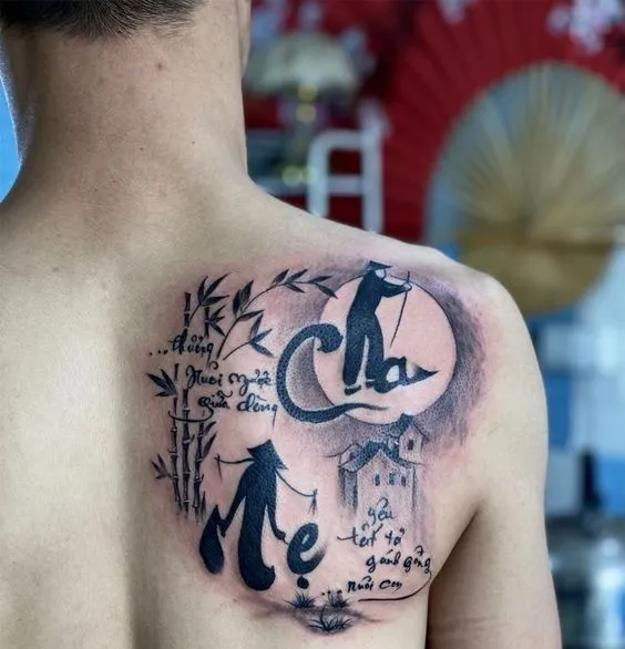 Tổng hợp 888+ hình xăm chữ cha mẹ ý nghĩa, ấn tượng - Genztattoo