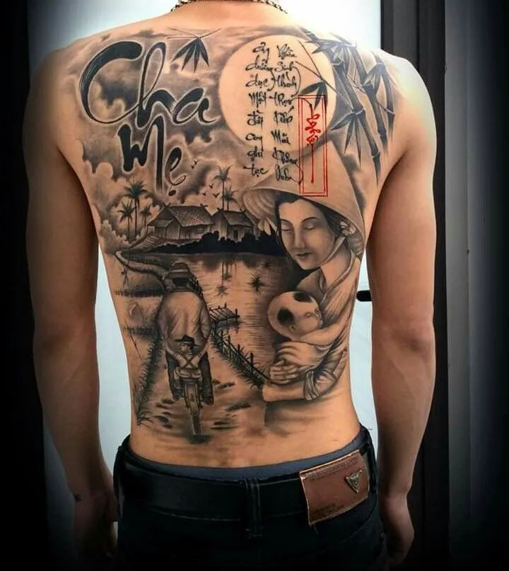 Tổng hợp 888+ hình xăm chữ cha mẹ ý nghĩa, ấn tượng - Genztattoo