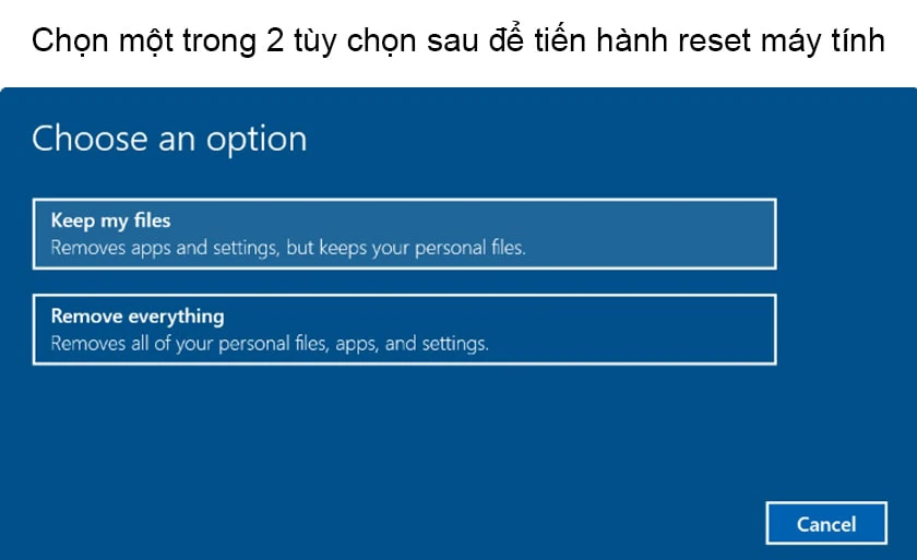 Cách reset máy tính laptop Win 10, win 7 như trạng thái ban đầu