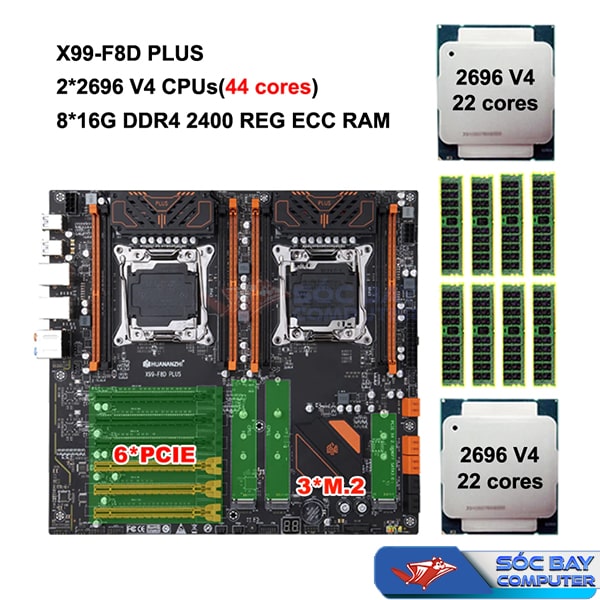 MAINBOARD HUANANZHI X99 F8D Plus Dual 2 CPU