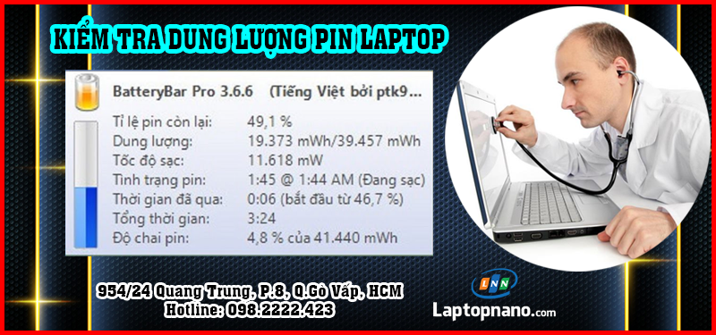 Hướng dẫn chi tiết cách kiểm tra dung lượng pin trên laptop win 10-11