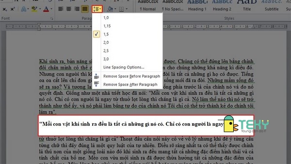 Cách xuống dòng trong Word- mẹo sửa lỗi giãn cách khi xuống dòng 