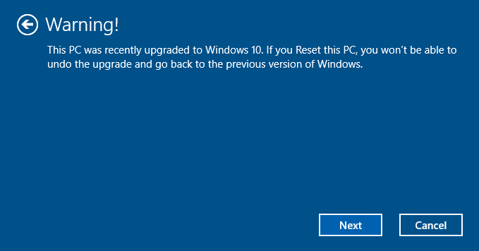 Reset Windows 10 về trạng thái ban đầu