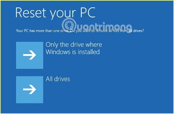 Reset Windows 10 về trạng thái ban đầu