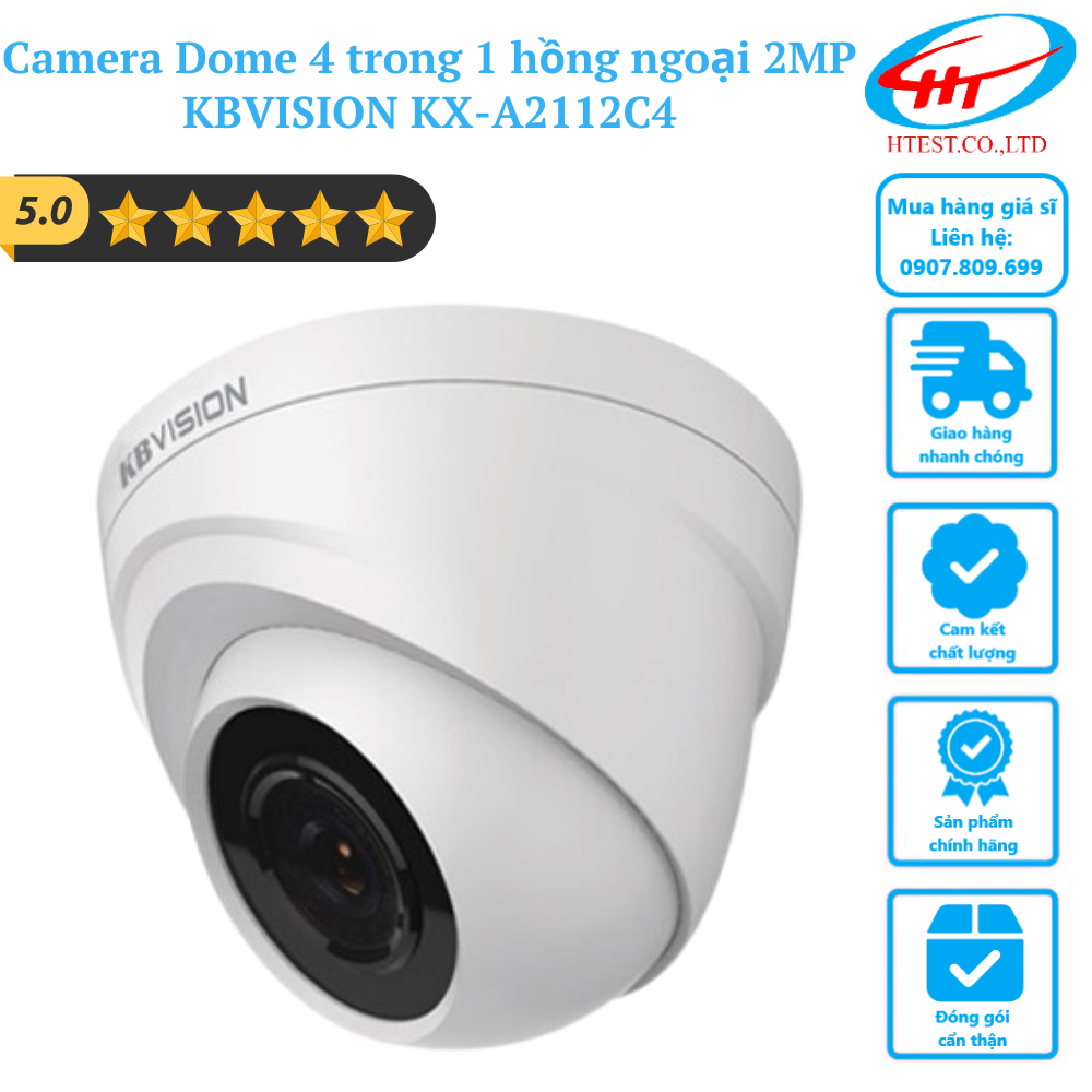 Camera Dome 4 trong 1 hồng ngoại 2MP KBVISION KX-A2112C4