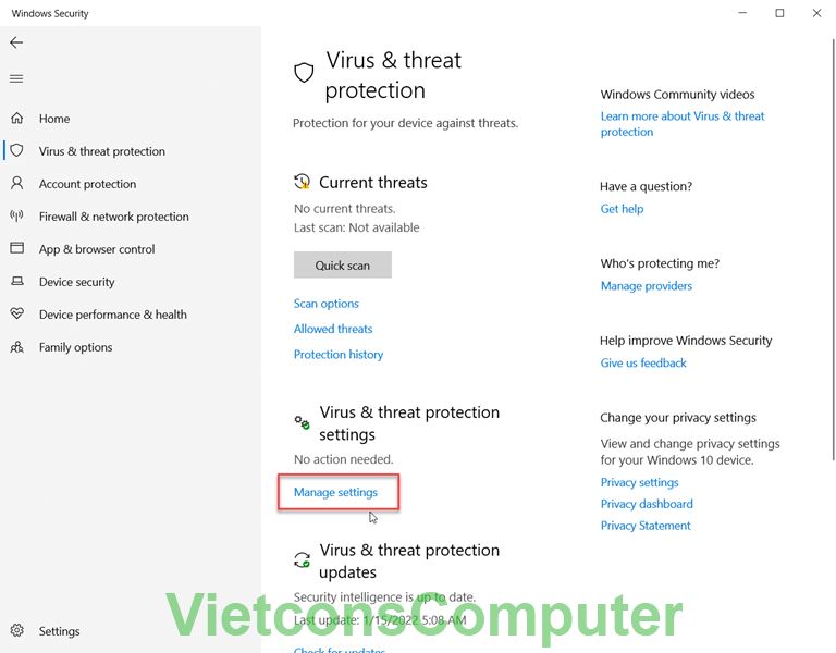 HƯỚNG DẪN CÁC CÁCH VÔ HIỆU HOÁ TRÌNH DIỆT VIRUS TRÊN WINDOWS 10