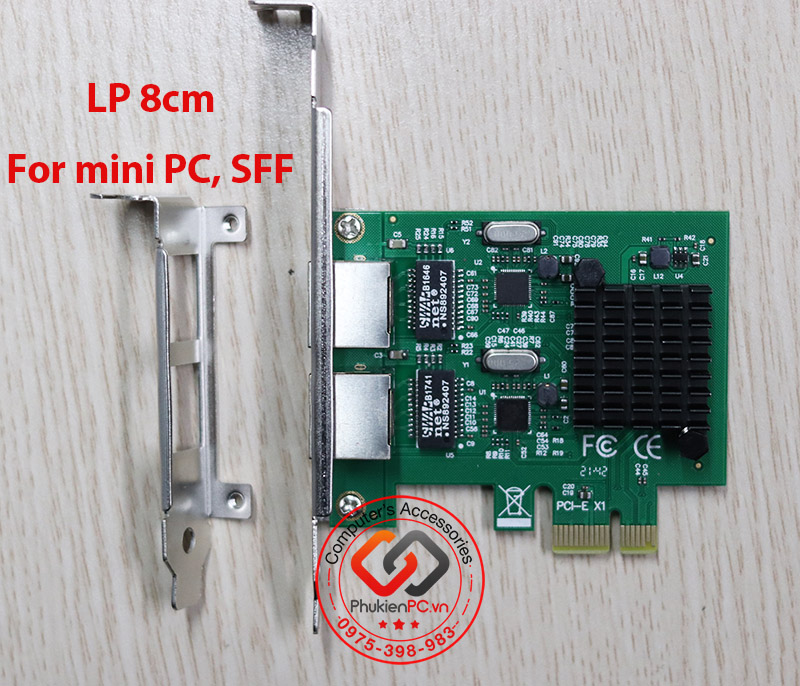 Card mạng LAN 1GB giá rẻ cho PC, giao tiếp PCIe dùng cho các loại main