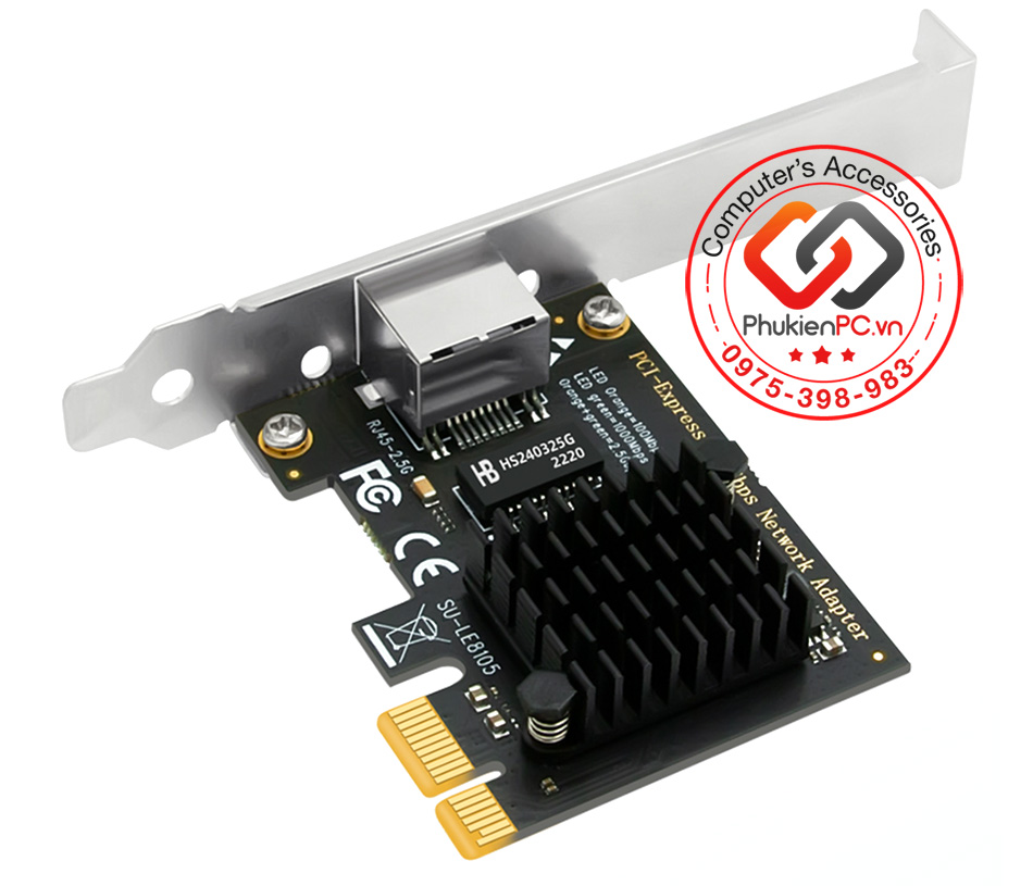 Card mạng LAN 1GB giá rẻ cho PC, giao tiếp PCIe dùng cho các loại main