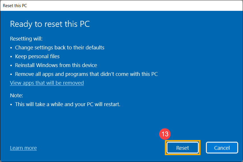 [Windows 11/10] Cách Reset (Cài đặt lại) Hệ điều hành