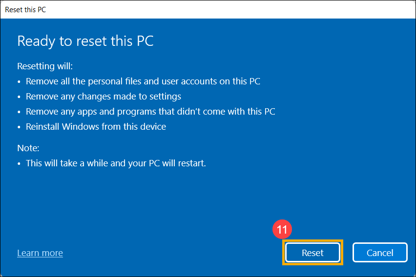 [Windows 11/10] Cách Reset (Cài đặt lại) Hệ điều hành