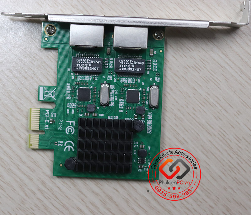 Card mạng LAN 1GB giá rẻ cho PC, giao tiếp PCIe dùng cho các loại main