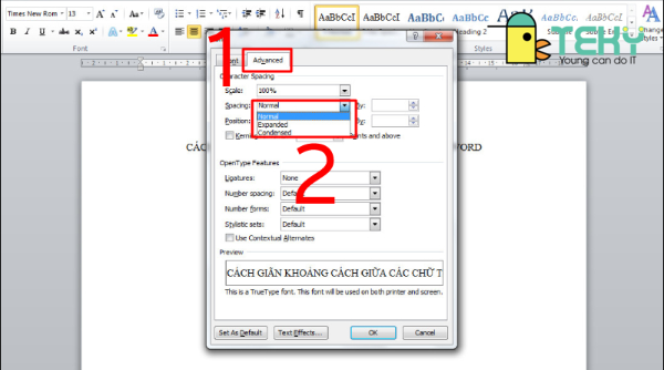 Cách giãn chữ trong Word- Hướng dẫn chi tiết đơn giản nhất