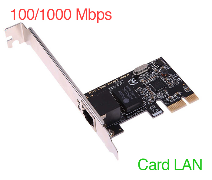 Card mạng LAN 1GB giá rẻ cho PC, giao tiếp PCIe dùng cho các loại main