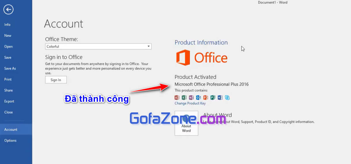 Key Office 2016 + Hướng dẫn active vĩnh viễn mới nhất 2024