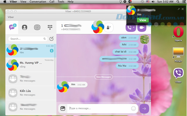 Viber cho Mac 24.0.1 Phần mềm gọi điện, gửi tin nhắn miễn phí cho Mac